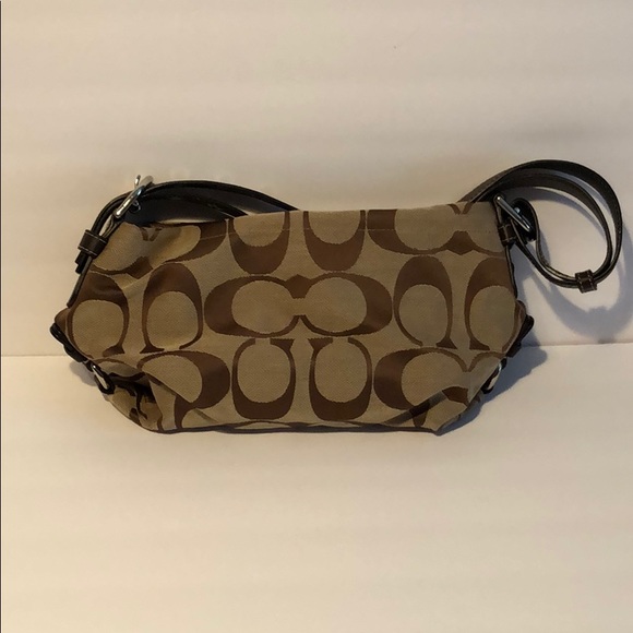 Coach Signature C Tan/Brown Cotton & Leather Bag - Picture 6 of 10